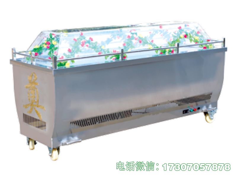 短时间冷藏水晶棺专为短期保鲜设计，制冷快速，水晶盖板通透，便于亲友瞻仰，操作简单，适配短期守灵、临时告别，性价比高。