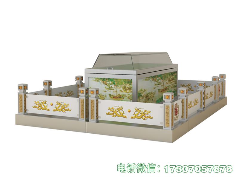 殡葬水晶棺告别台是水晶棺专用配套告别设备，结构坚固、外观华贵，台面适配各类水晶棺尺寸，稳固防滑，便于亲友瞻仰告别，清洁便捷，适配高端殡葬场景，符合殡葬卫生与行业标准。