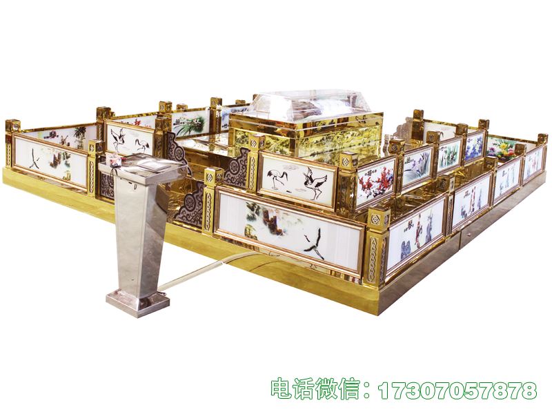 智能化瞻仰台是殡葬智能操控遗体瞻仰一体化设备，搭载智能控制系统，可远程调节角度、高度，外观庄重，台面稳固防滑，便于亲友瞻仰与管理，运维便捷，符合殡葬行业智能化发展标准。