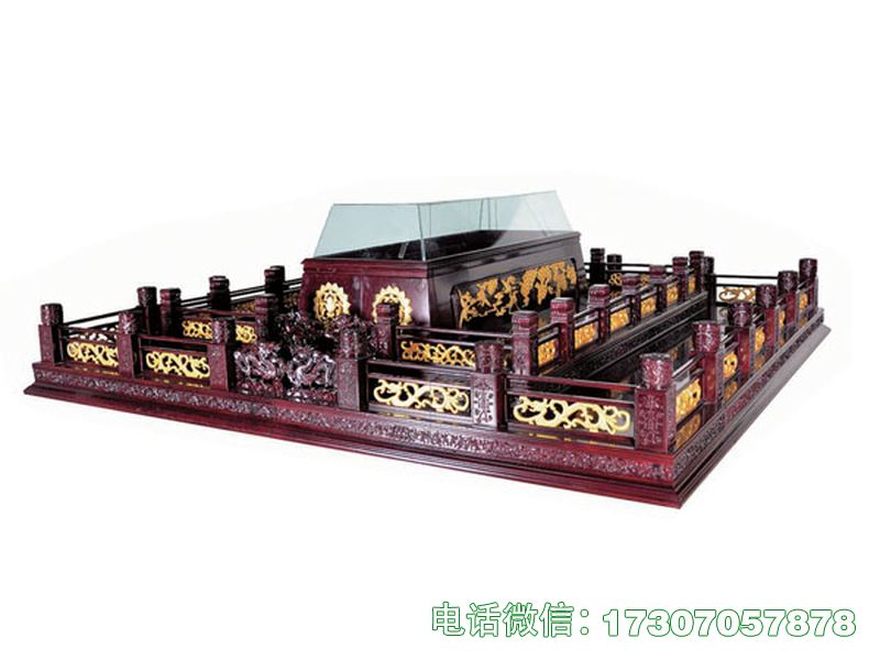 豪华型实木瞻仰告别台采用高端实木打造，外观华贵大气，工艺精湛，台面稳固，适配高端殡葬告别场景，兼具仪式感与实用性，运维便捷，符合高端殡葬服务标准。